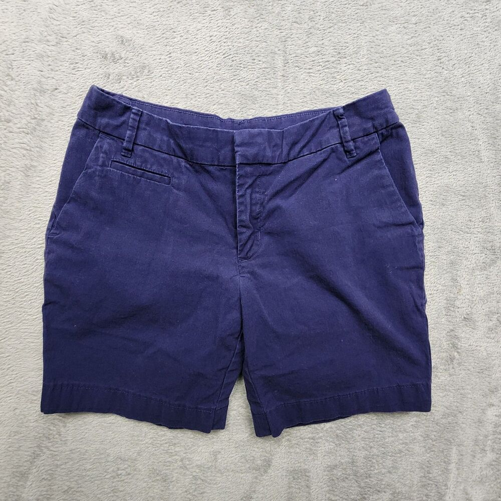 Patagonia Womens 4 Blue Chino Shorts 6 Inseam Organic Cotton Blend Casual Wear